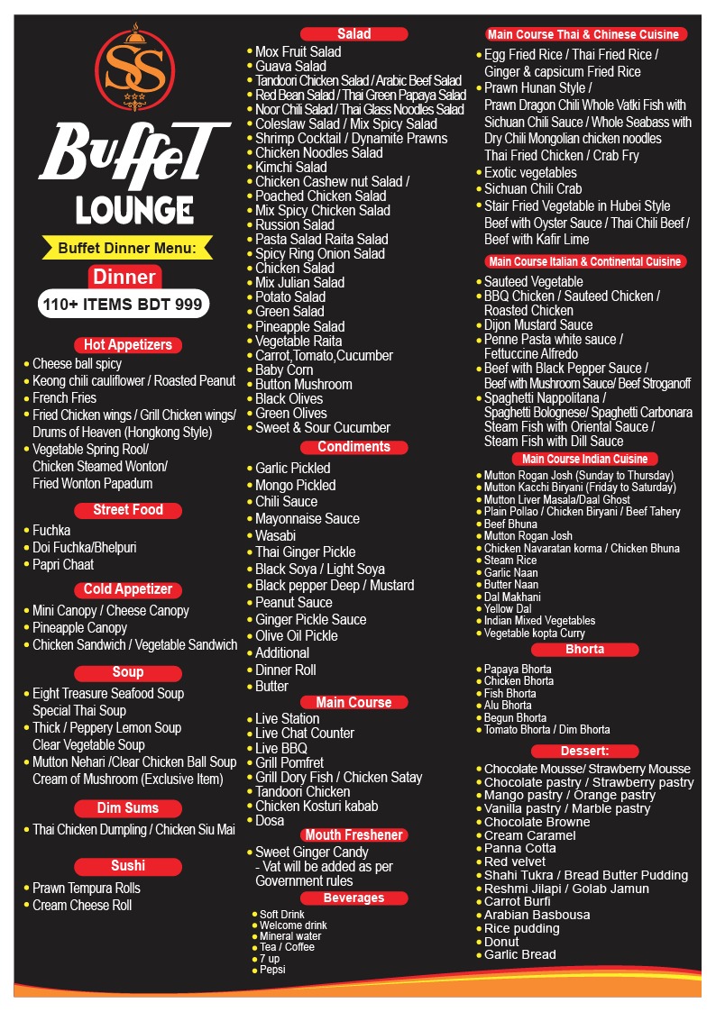 Dinner Menu